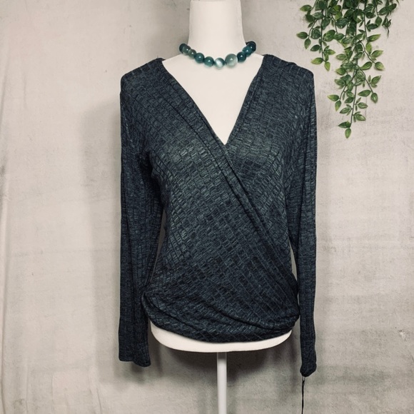 Rock & Republic Tops - Rock & Republic | Blue Green Crossover Blouse